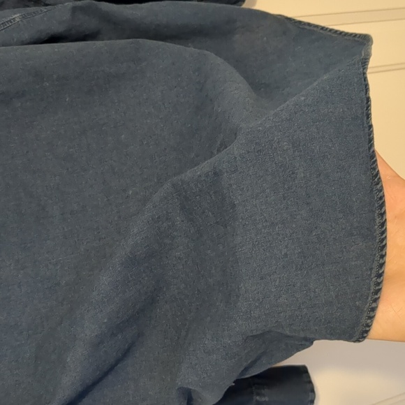 Polo by Ralph Lauren Lightweight Chambray Dark Denim Blue Shirt Medium Cotton - Picture 5 of 5